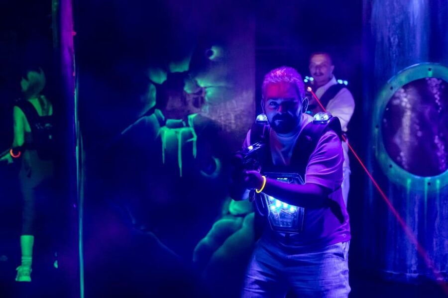 Aloha Amsterdam: Laser Tag Experience - Entering the Underground Arena Setup