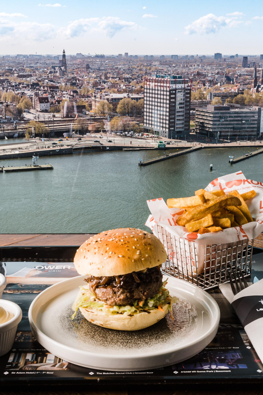 Amsterdam: A'DAM Lookout Entry Ticket with Burger - The elevator moment: 20 floors, 20 seconds, and you’re already looking at the city
