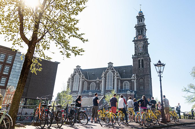 Amsterdam Anne Frank and Jewish History E Bike Tour - Outside the Portuguese Synagogue, a big landmark without the ticket pressure