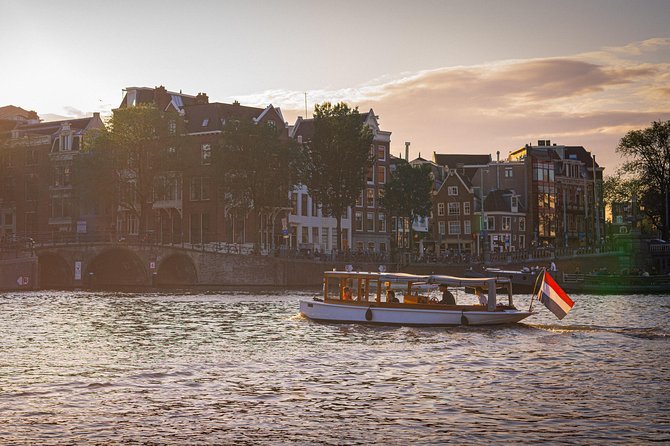 Amsterdam Champagne Private Canal Cruise - A classic wooden boat, with a champagne twist