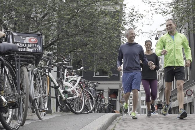 Amsterdam city center run tour - Pickup and small-group energy (max 10)