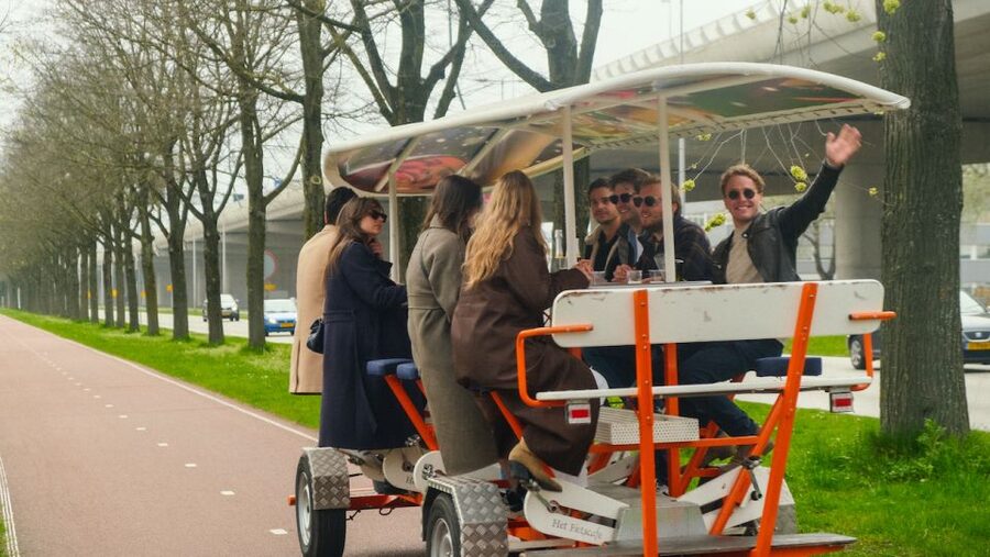 Amsterdam: Dutch Beer Bike Blast Tour with Onboard Bar - Wheelchair-friendly design, but think about comfort and movement