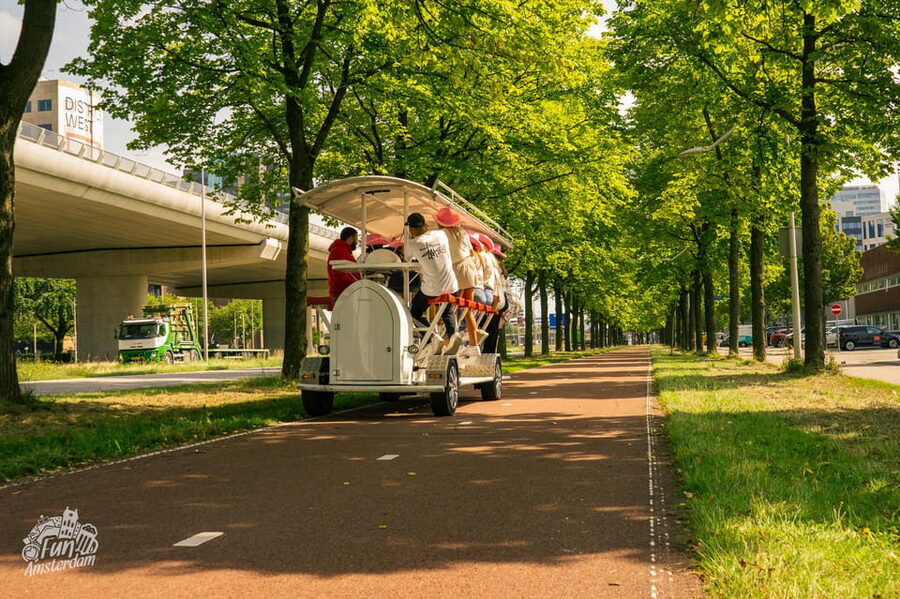Amsterdam: Dutch Prosecco Party Bike - Cycling Time: 65 Minutes of Music, Pacing, and Group Fun