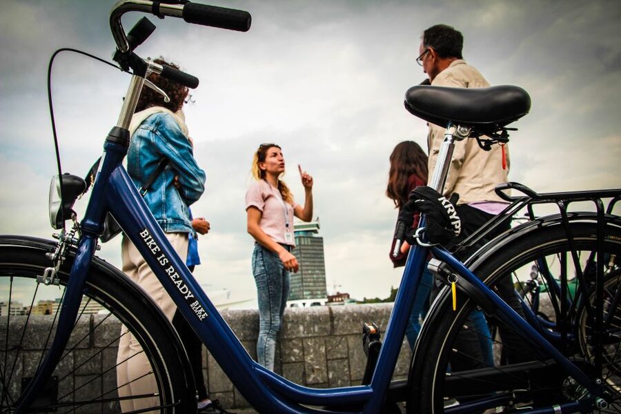 Amsterdam full day tour: Walking, Biking & Cruising - Starting at Beursplein 1, then Getting Oriented at Amsterdam Centraal