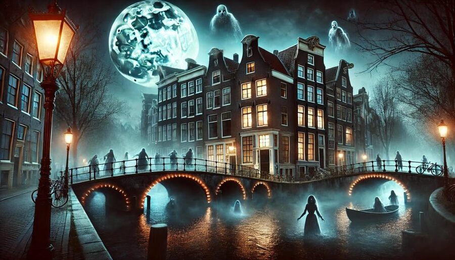 Amsterdam: Ghost Walking Tour and Dark History - Kalverstraat and Oudezijds Achterburgwal: Alleys, canals, and uneasy quiet