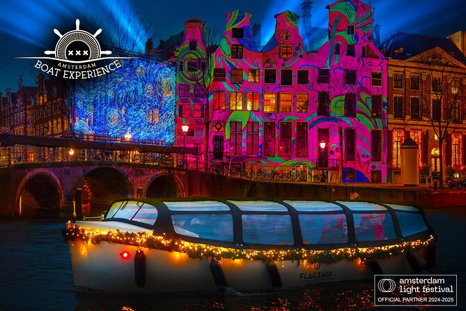 Amsterdam Light Festival: Canal Cruise + Bite & Unlimited Drinks - Small group size, public transit access, and real-world comfort