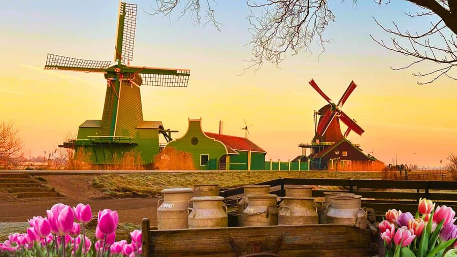 Amsterdam : Private Tour Zaanse Schans - Entering the historic Zaanse Schans windmill, not just looking at it