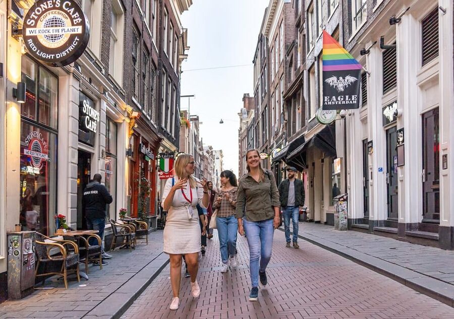 Amsterdam: Red Light Tour Exclusive + Peep Show - A Bronze Marker, Then The Bulldog: Legal Amsterdam Through Everyday Stops