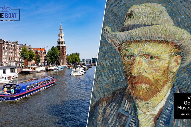 Amsterdam: Van Gogh Museum Entry & 75 minute City Canal Cruise - The Canal Cruise: Blue Boat, Audio in 20 Languages, and Real Amsterdam Views