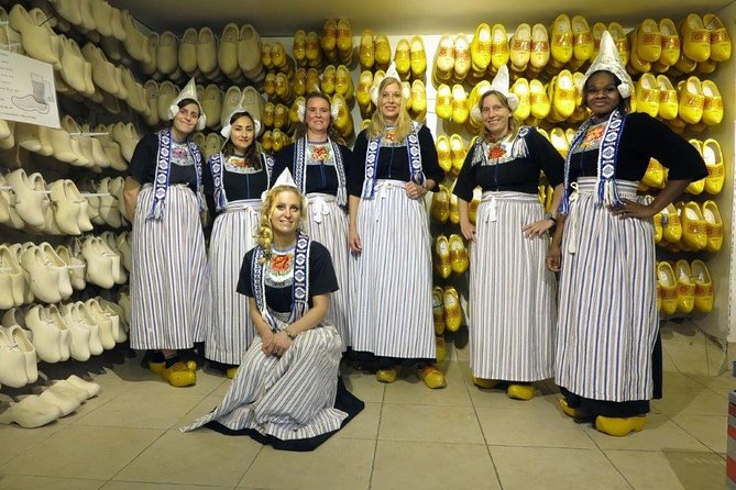 Dutch Experience in Volendam with Traditional Outfits - Clogs in a wooden shoe factory, from tradition to craft details
