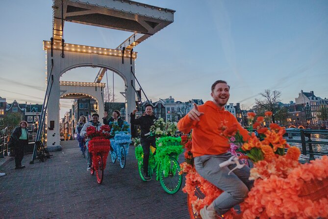 Explore Amsterdam canals on iconic Flower Bikes - Jordaan canals and the feel of narrow streets