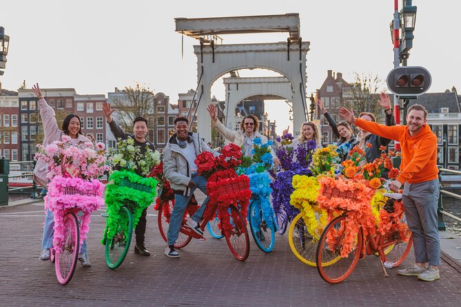 Explore Amsterdam canals on iconic Flower Bikes - UNESCO-listed canal ring views from a bike seat