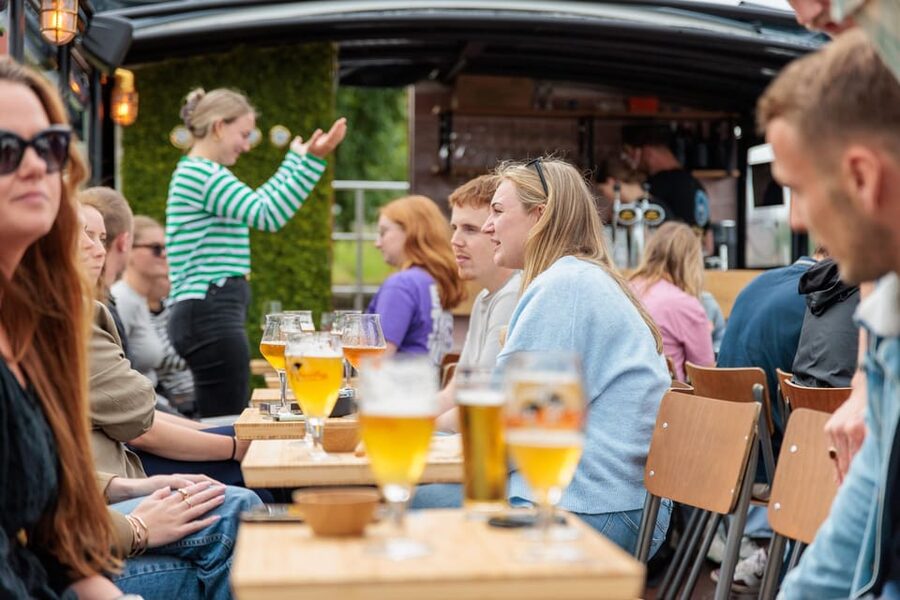 Groningen: Terrace Boat Experience with a Cozy Bar - Terrace Boat Life in Groningen, but with a Real Bar