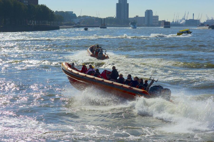 Private RIB-experience - The First Thrill: Rotterdam City Center, Erasmus Bridge, And Euromast Tower