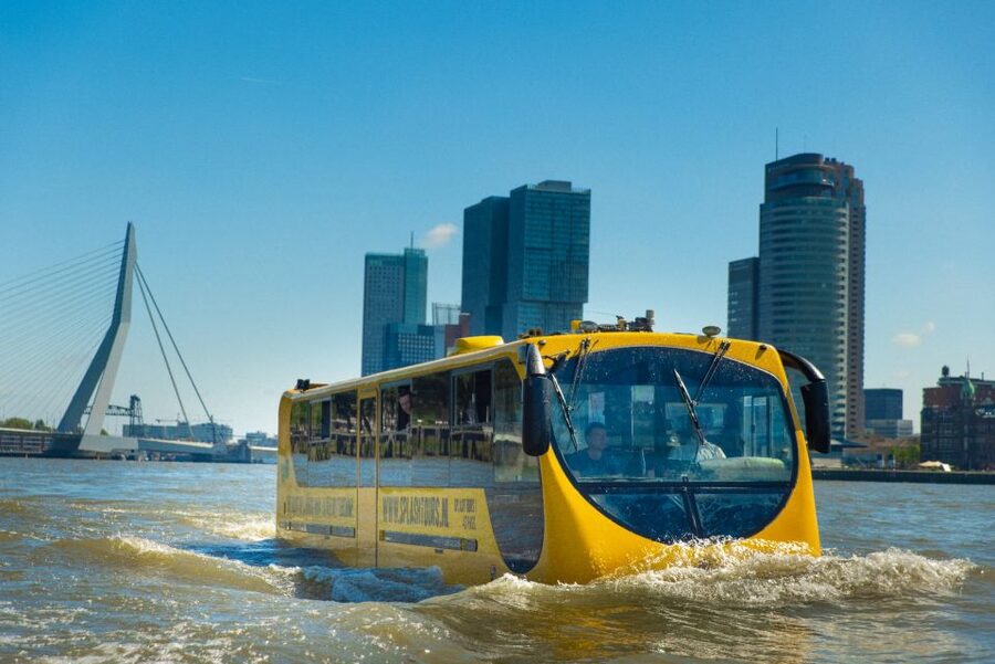 Rotterdam: 1-Hour Sightseeing Splash Tour - The Maas Cruise Segment: Erasmus Bridge, SS Rotterdam, and Euromast Views