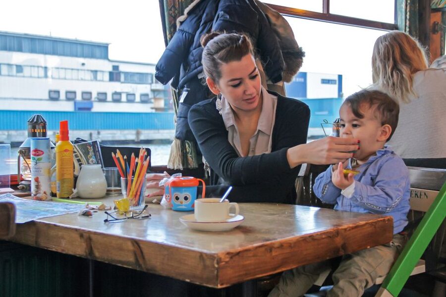 Rotterdam: Pancake Cruise - Inside the boat: relaxed vibes, enclosed comfort, and a kids’ ball pit