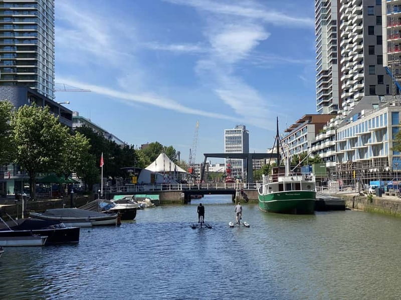 Schiller Water Bike Rental in Maritime District Rotterdam - Rotterdam’s historic harbors and the Maritime District, seen from pedal power