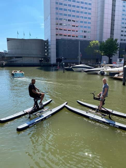 Schiller Water Bike Rental in Maritime District Rotterdam - 2 hours on the water, with stable seating and a low-stress ride