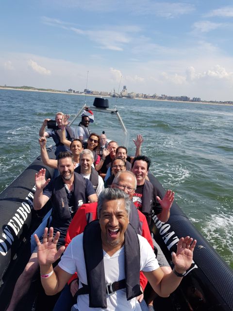 The Hague: Powerboat Tour Scheveningen - Scheveningen coastal views, plus the weather reality